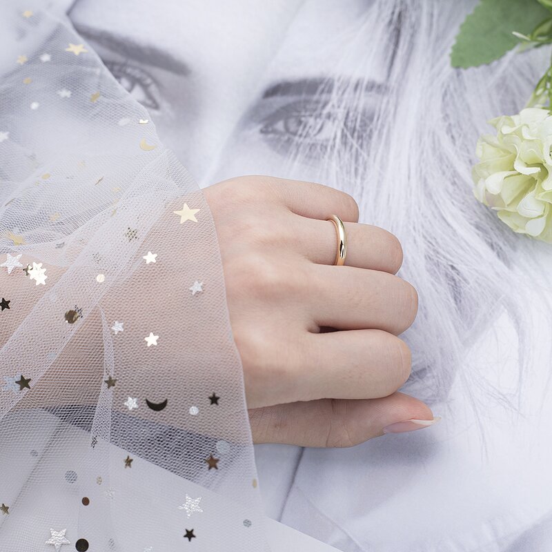 Yellow Gold Ring Factory - OEM MS-496 Women