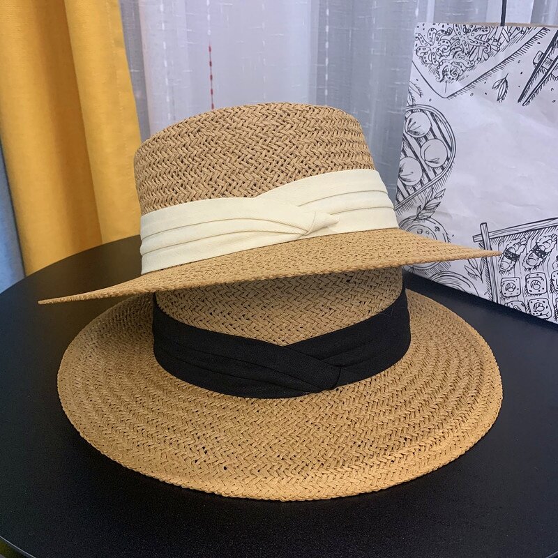 Straw Hat Manufacturer - Handmade Ribbon Top Hat Holiday Beach Sun