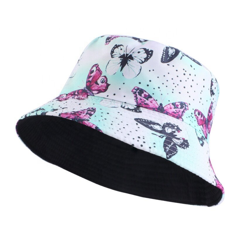 Bucket Hat Manufacturer - Hot Sale Butterfly Reversible Design