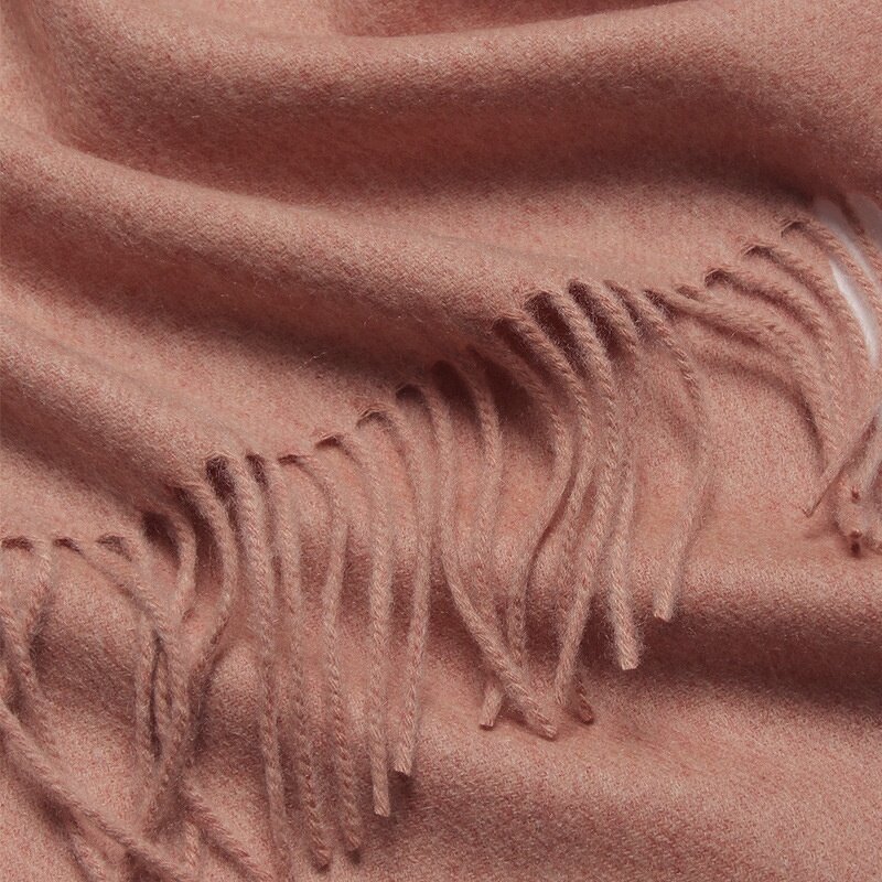 Cashmere Scarf Factory - Solid Color Pashmina Tassel Thicken Wrap