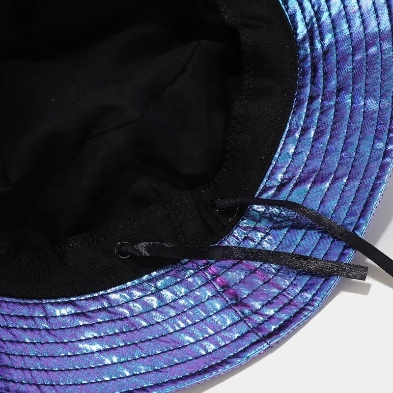 Bucket Hat Factory - PU Leather Shiny Embroidered Oversized Hat