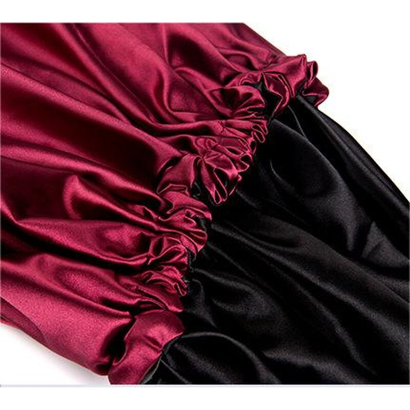 Silk Sleeping Hat Factory - Female Double Layer Adjustable Bonnets