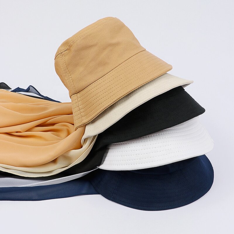 Muslim Hat Manufacturer - Sun Protection Bucket Hat with Chiffon Hijabs