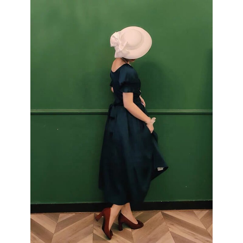 Bridal Top Hat Factory - French Retro White British Banquet Bow