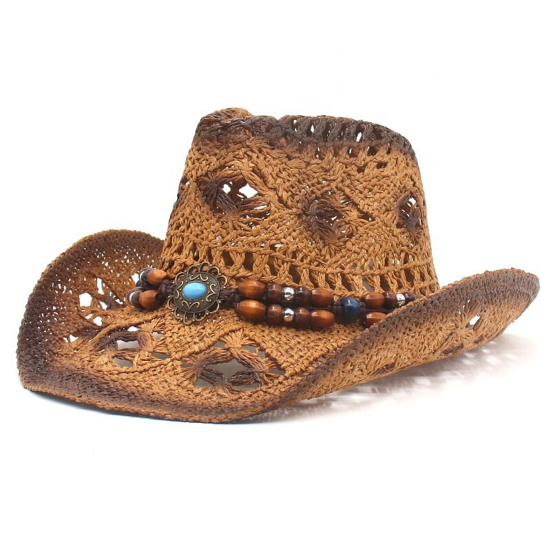Cowboy Hat Manufacturer - Ethnic Western Sunblock Straw Beach Hat