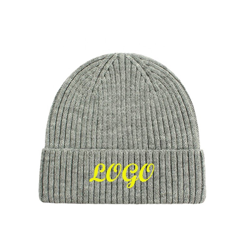 Beanie Hat Manufacturer - Custom Embroidery Logo Knitted Beanie