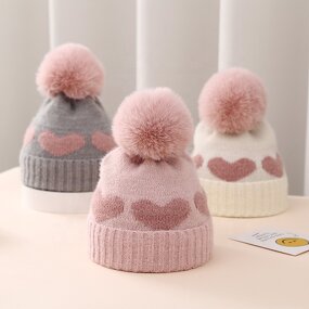 Toddler Hat Manufacturer - Winter Pom Pom Knit Sports Turban Hat