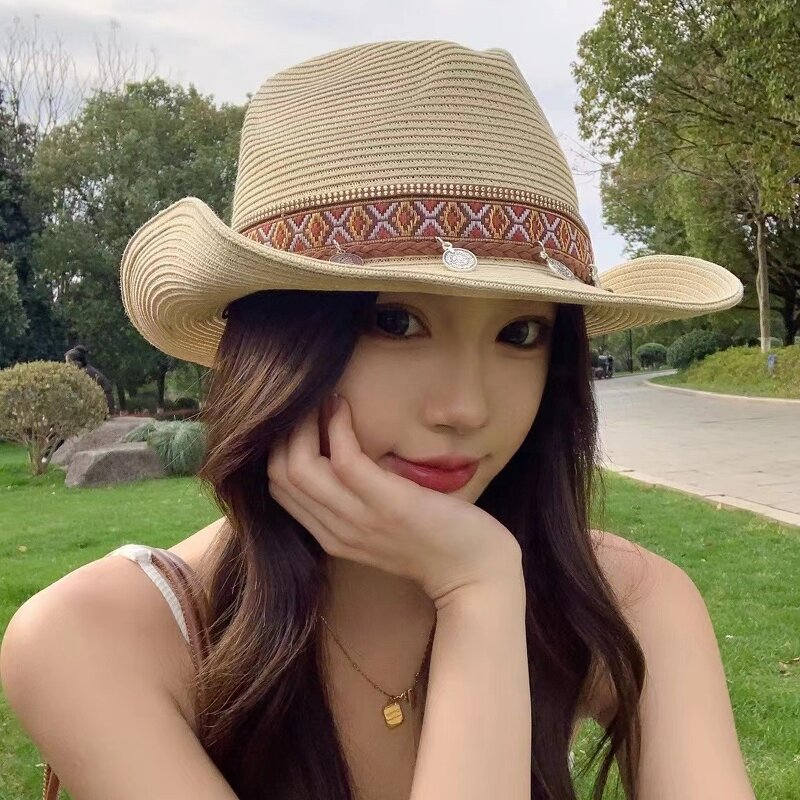 Cowboy Hat Manufacturer - Durable Outdoor Straw Hat with UV Shield