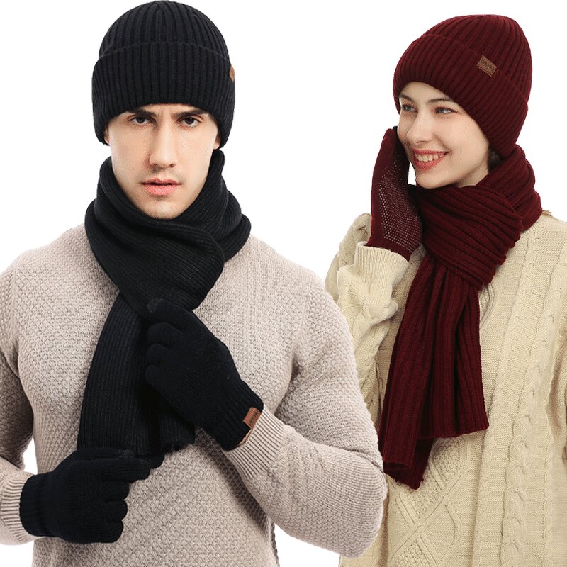 Winter Set Factory - Wholesale Fleece Lining Scarf Hat Gloves