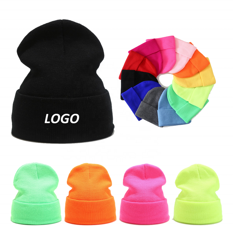 Beanie Manufacturer - Custom Logo Patch Multi Color Acrylic Toque