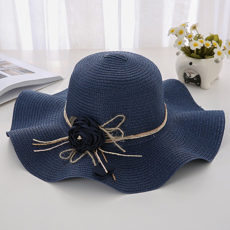 Straw Hat Factory - Beach Paper Women Wide Brim Female Hat