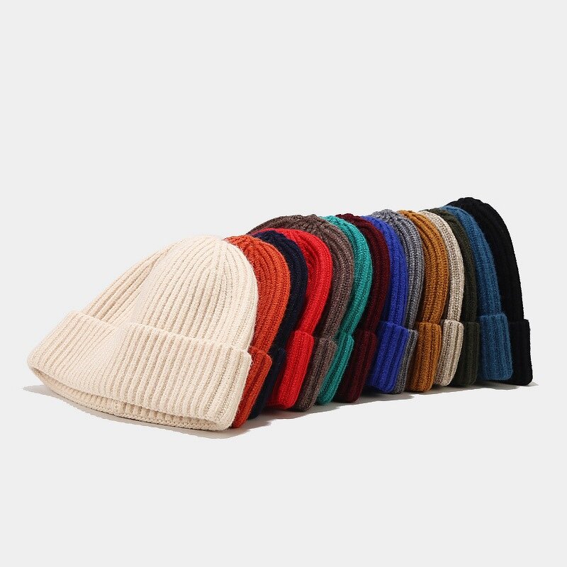 Wool Knitted Hat Factory - Women Trendy Retro Simple Light Board