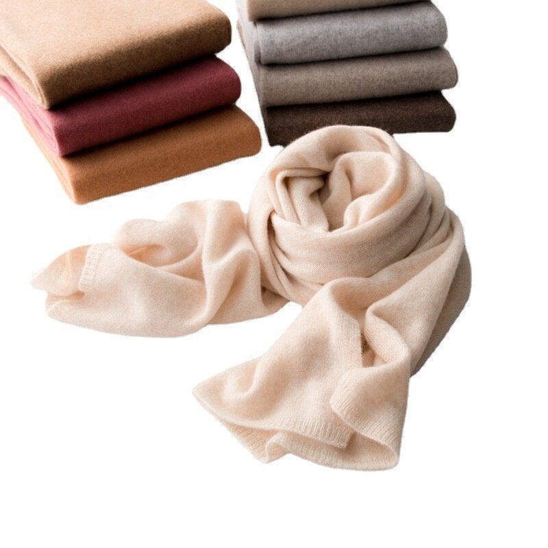 Scarf Shawl Factory - Unisex Long Pashmina Plain 100% Cashmere