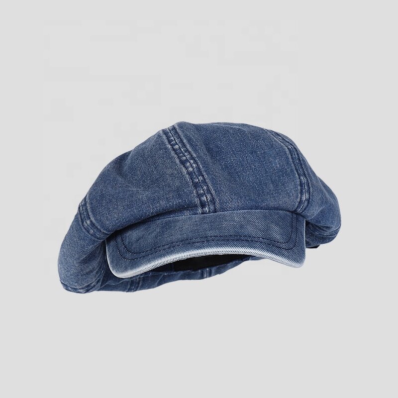 Denim Beret Manufacturer - Vintage Octagonal Leather Patch Blank
