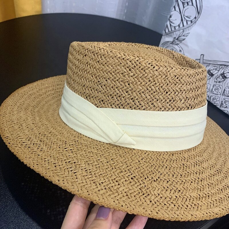 Straw Hat Manufacturer - Handmade Ribbon Top Hat Holiday Beach Sun