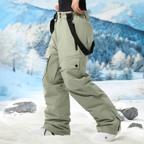 Snowboarding Trousers Factory - Men New Big Pocket Baggy Winter