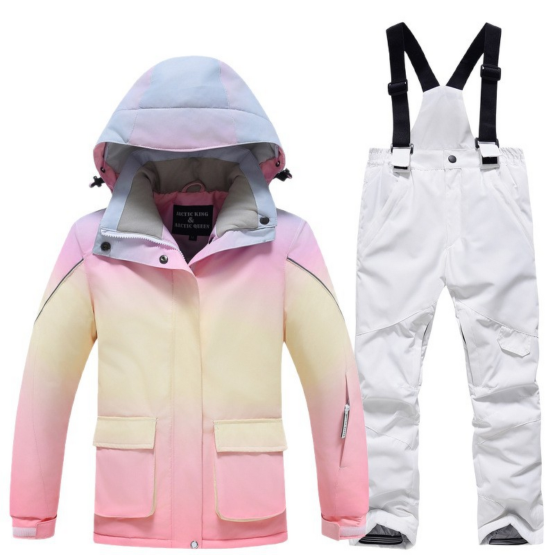 Ski Suit Factory - New Fashion Color Matching Snowboard Jacket Set