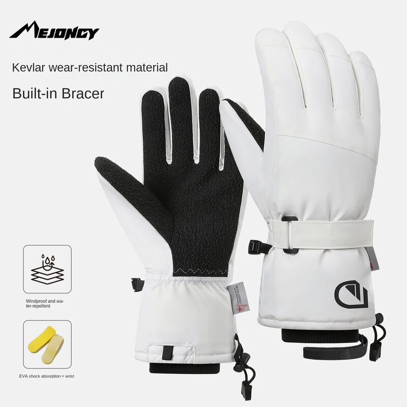 Ski Snowboard Gloves Manufacturer - Inside Wrist Guards Waterproof Warm