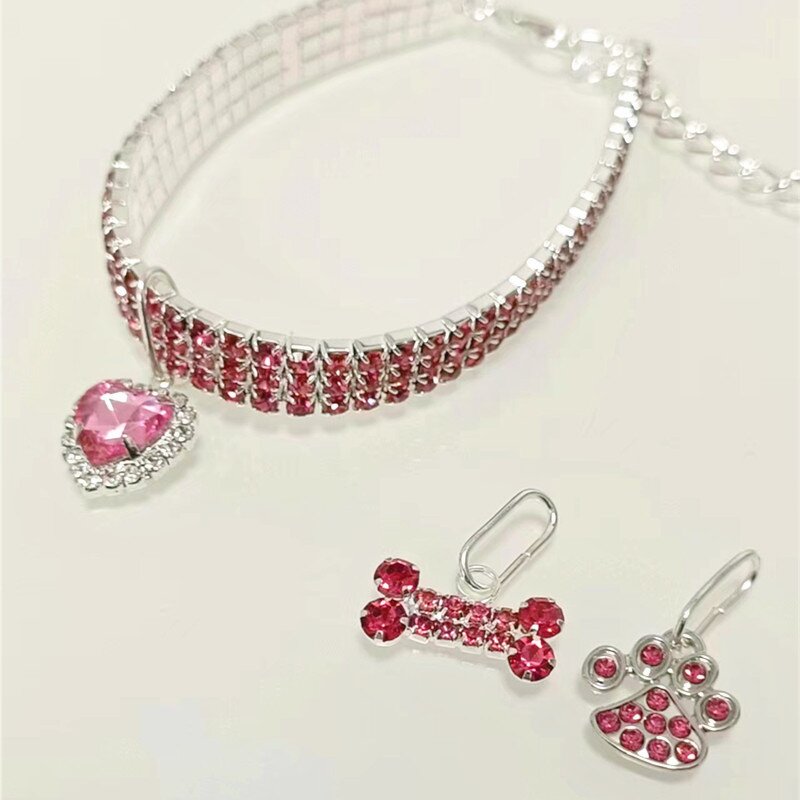 Dog Collar Factory - Fashion Pink Bow Cat Necklace Puppy Accessories