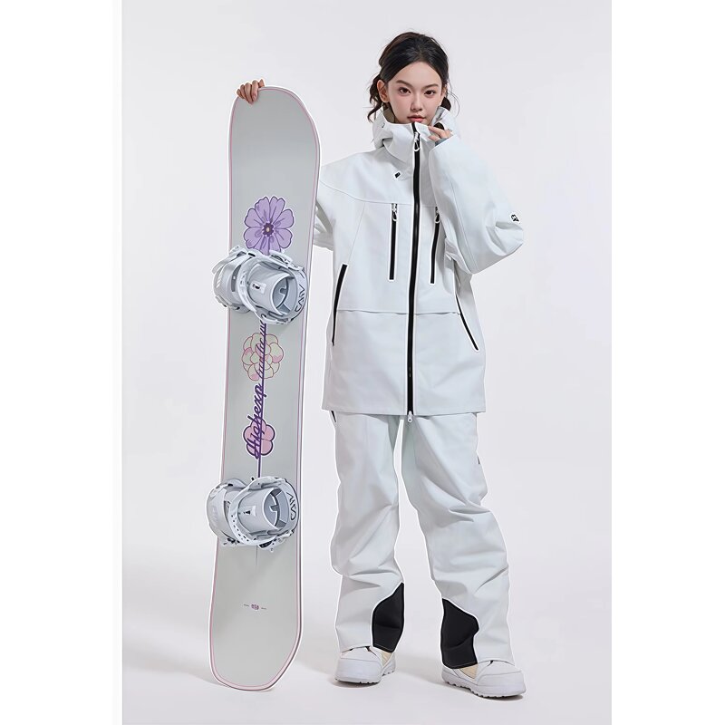 Skiing Suit Factory - New Winter Solid Color Hooded Waterproof Set