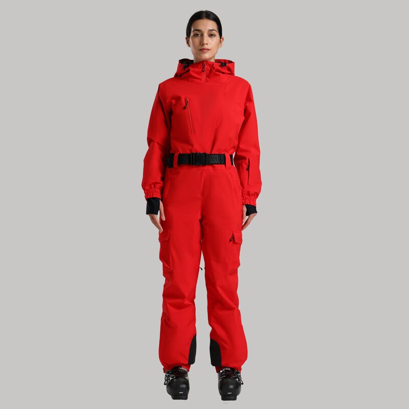 Ski Jumpsuit Factory - Women Winter Thermal Thicken Waterproof Windproof
