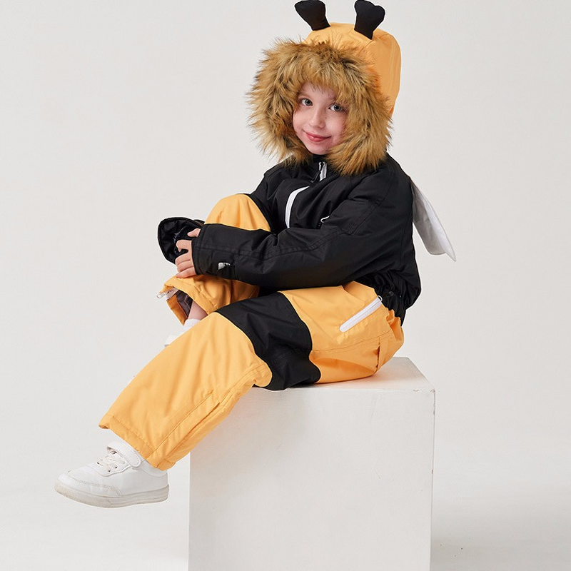 Ski Suit Set Manufacturer - New Winter Hooded Zipper Children Suit