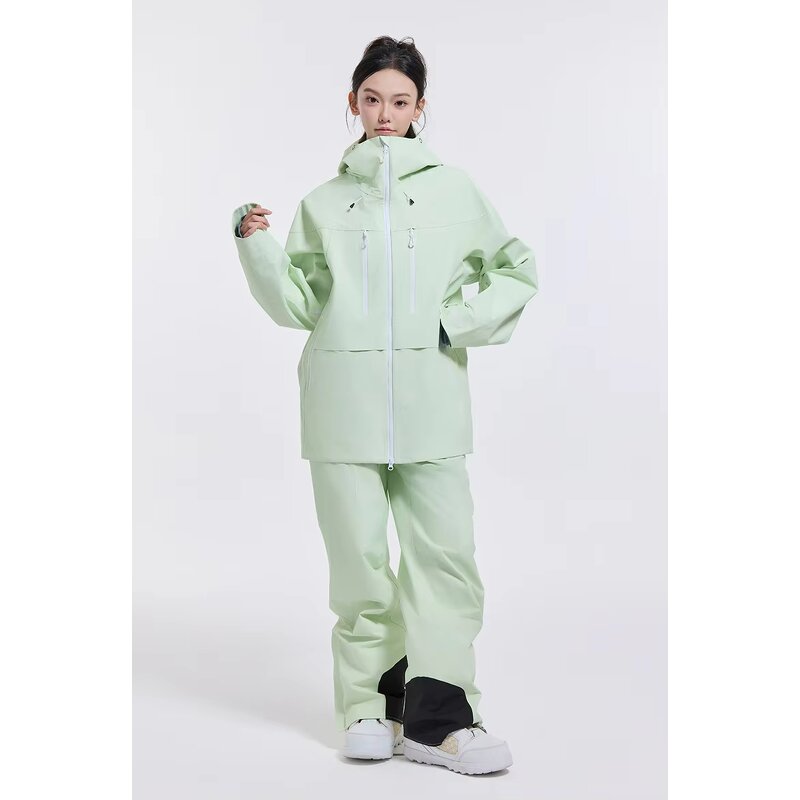 Skiing Suit Factory - New Winter Solid Color Hooded Waterproof Set