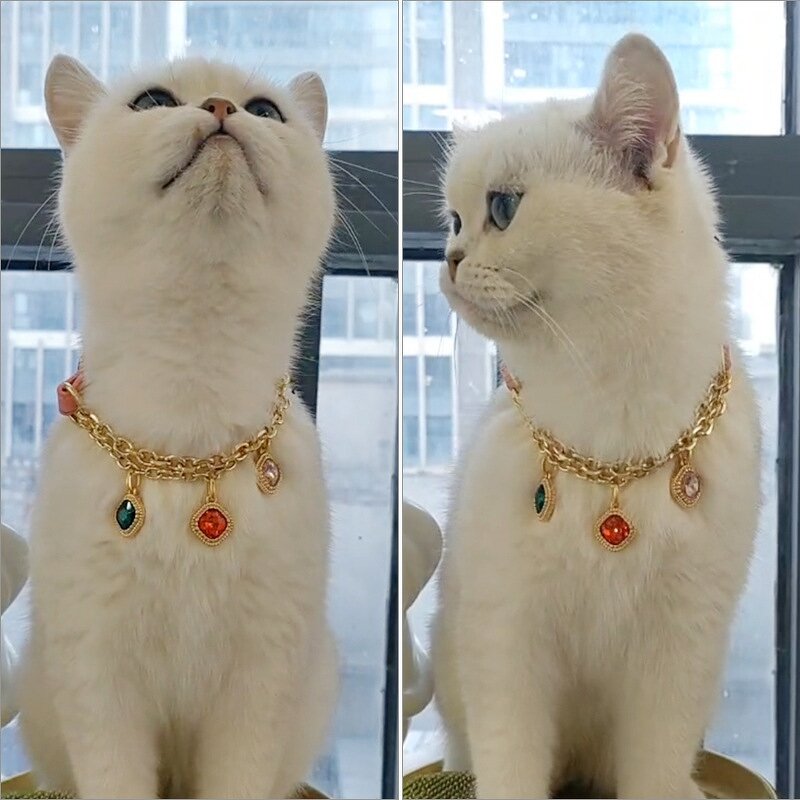 Dog Collar Factory - Customized Pink PU Leather Rhinestone Jewels