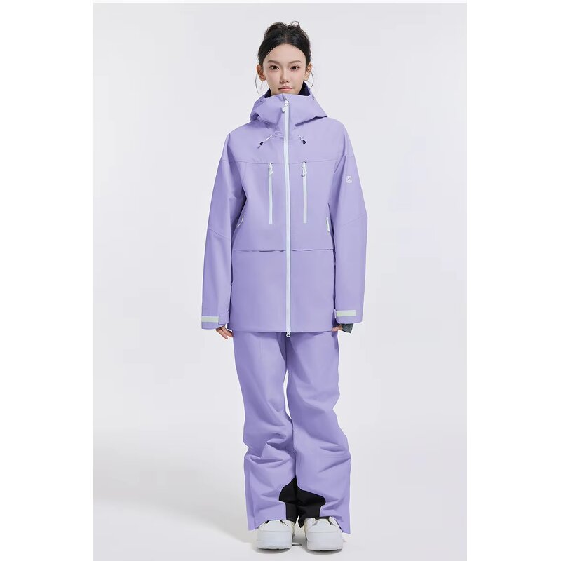 Skiing Suit Factory - New Winter Solid Color Hooded Waterproof Set