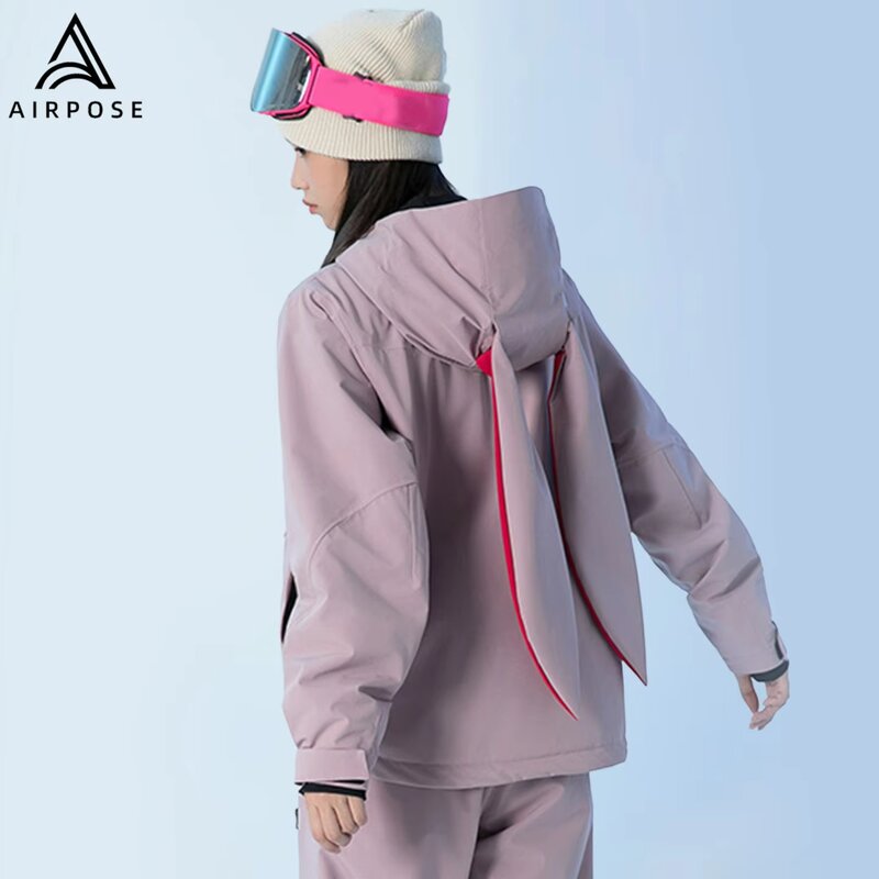 Ski Jacket Manufacturer - Women 3L Bunny Ears Waterproof Loose Coat