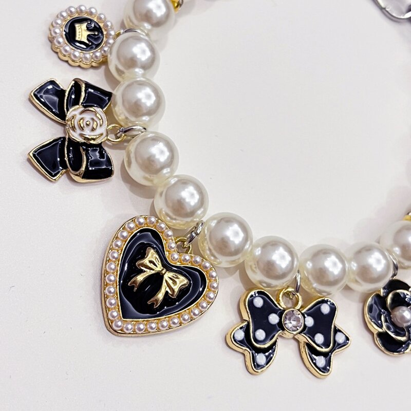 Pet Pearl Collar Set Manufacturer - Elegant PU Simulated Crystal Rhinestone