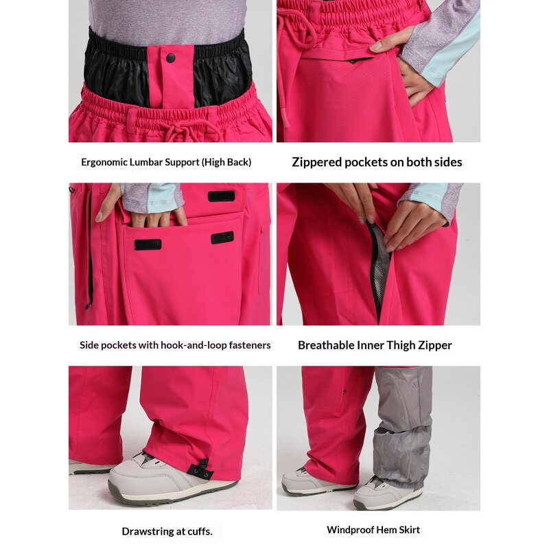 Snowboard Pants Manufacturer - Loose Large Size Waterproof Polyester