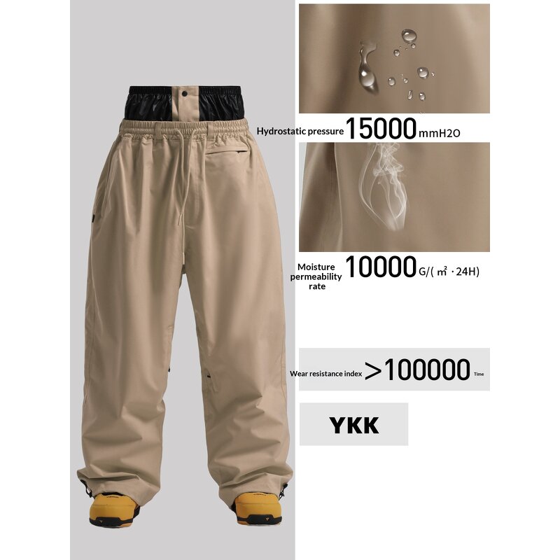 Snowboard Pants Manufacturer - Loose Large Size Waterproof Polyester