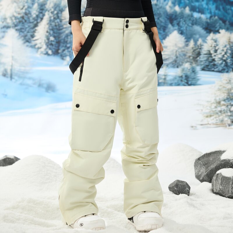 Snowboarding Trousers Factory - Men New Big Pocket Baggy Winter