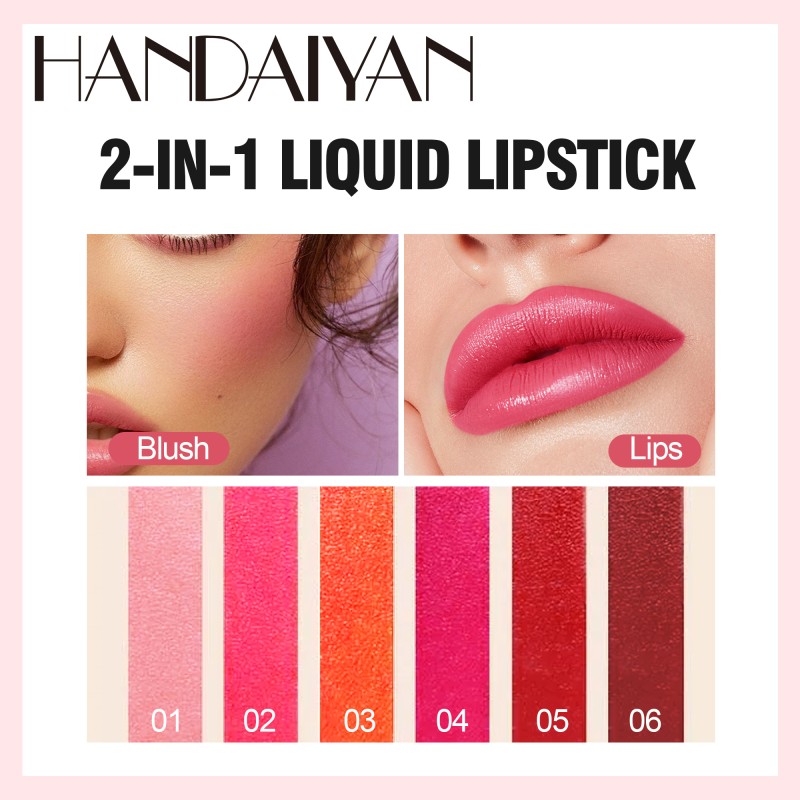 Liquid Lipstick Manufacturer - HANDAIYAN New 6 Colors Vegan High Pigmented