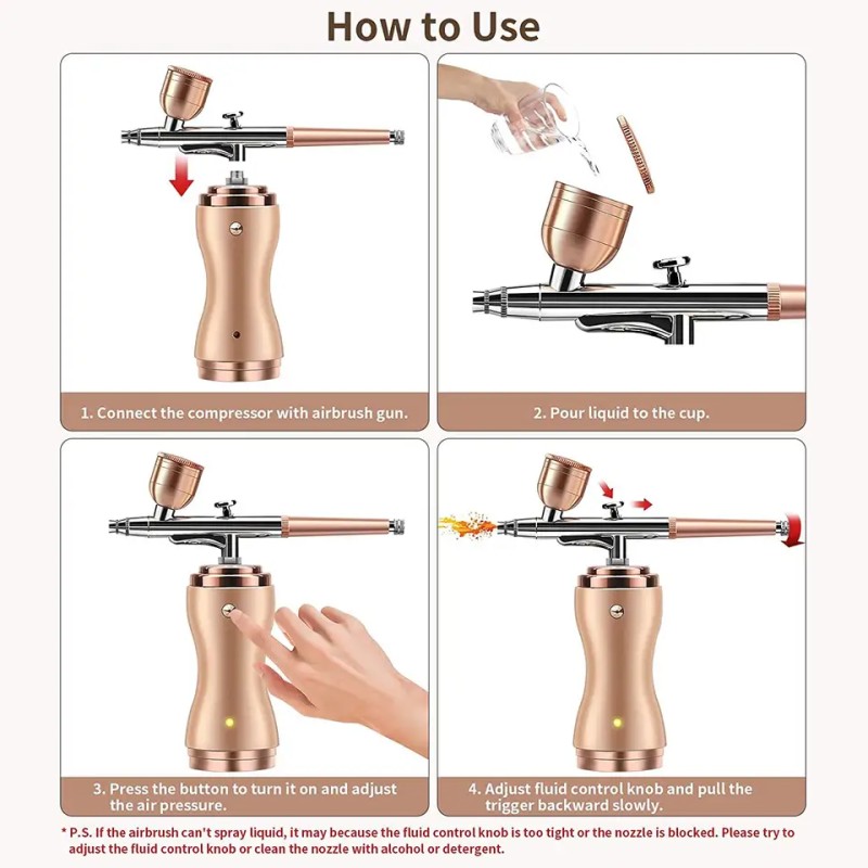 Airbrush Compressor Factory - Portable 30PSI Cordless Automatic for Makeup