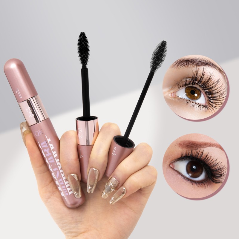 Mascara Manufacturer - New Product 4D Silk Fiber 2 in 1 Waterproof