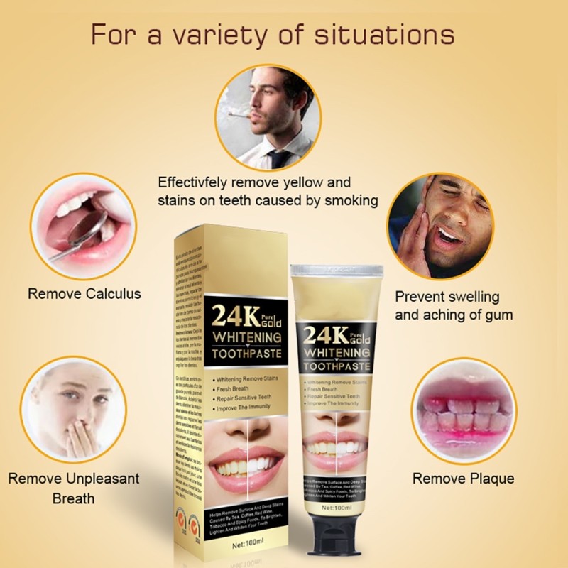 Toothpaste Manufacturer - Landora 24K Gold Teeth Whitening Tartar Remover