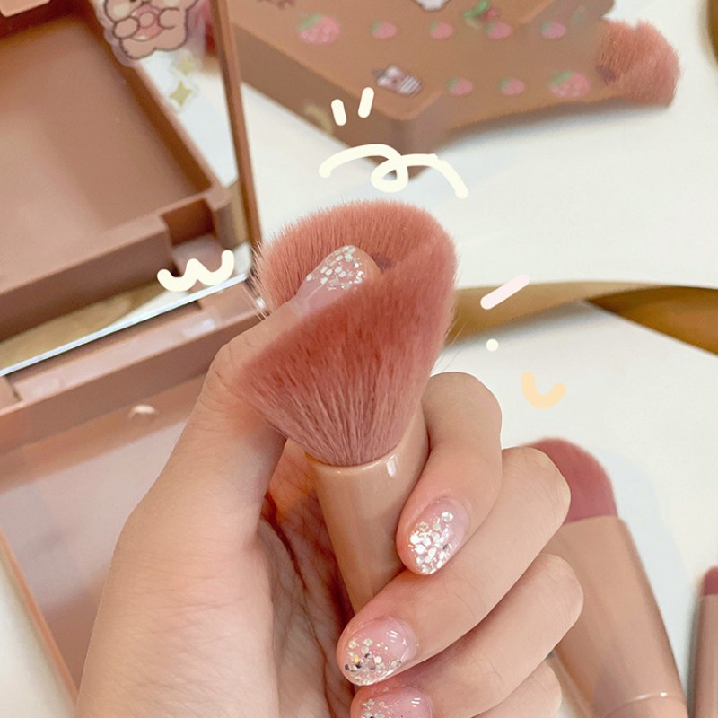 Makeup Brush Set Manufacturer - 4 Colors Professional Portable with Mirror