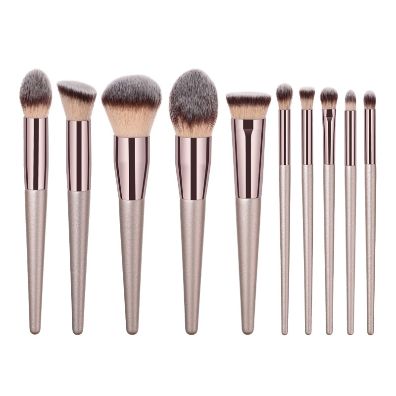Makeup Brushes Set Factory - LOW MOQ Custom LOGO 13pcs Green Storage