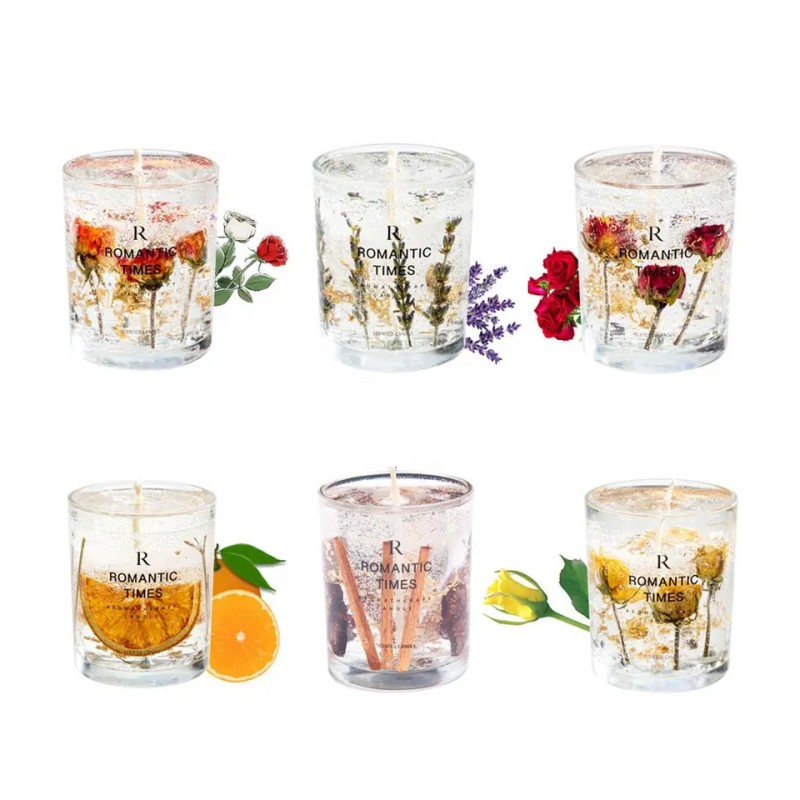 Gel Wax Candle Factory - Romantic Lavender Handmade Glass Jar Luxurious