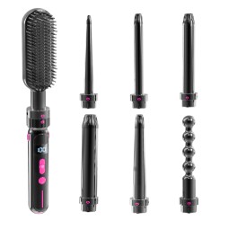 Curling Wand Set Factory - 7 in 1 Dual Voltage with Flat Iron