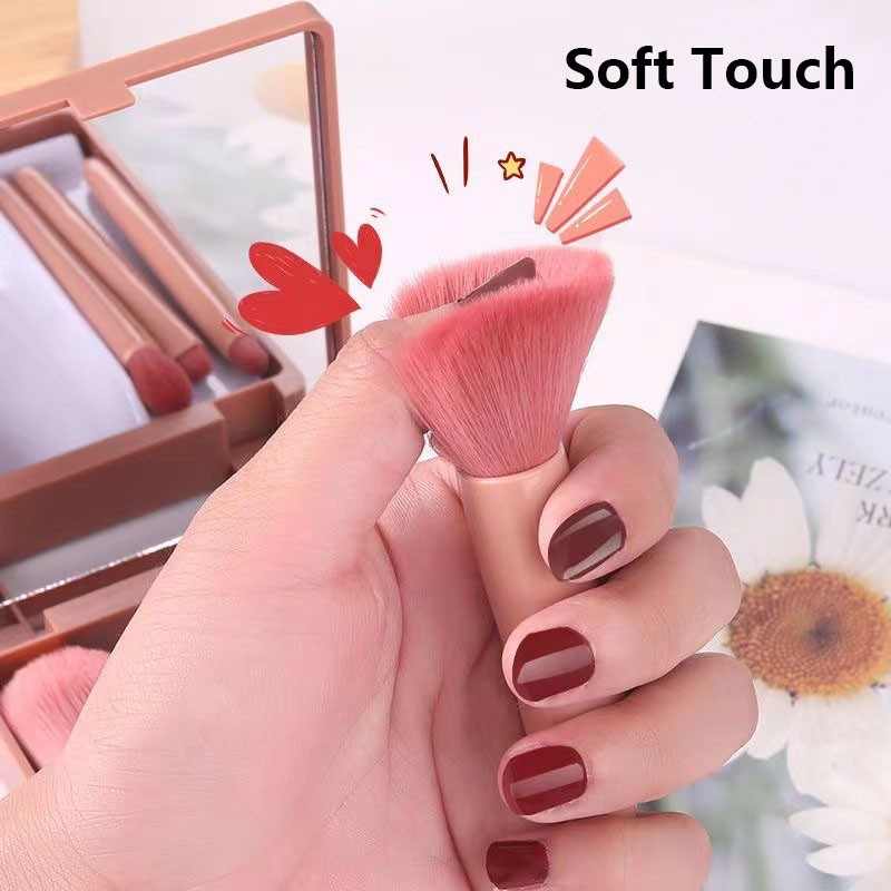 Makeup Brush Set Factory - Hot Sales 4 Colors Professional Portable