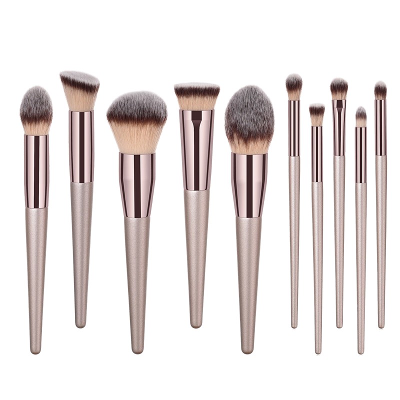 Makeup Brushes Set Factory - LOW MOQ Custom LOGO 13pcs Green Storage