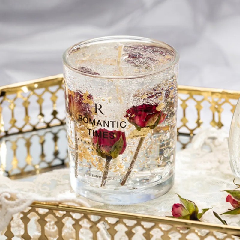 Gel Wax Candle Factory - Romantic Lavender Handmade Glass Jar Luxurious