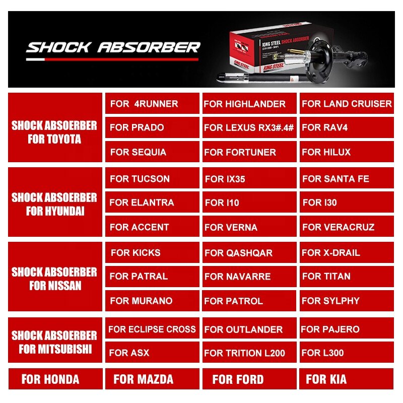 Shock Absorber Manufacturer - Japanese Car Shocks Quality