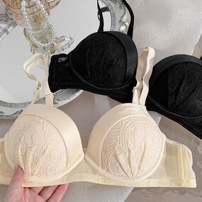 Women's Push Up Bra Manufacturer - OEM/ODM Custom French Satin Lace Small