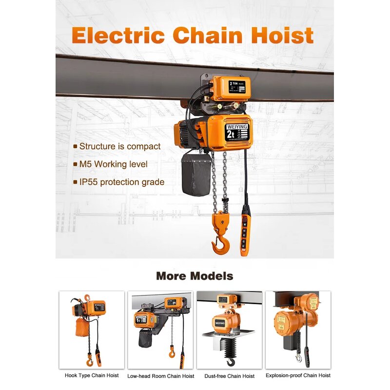Electric Hoist Manufacturer - Customizable 2 Ton Three-in-one