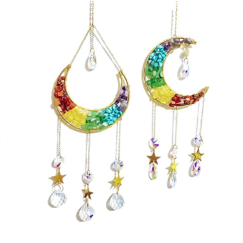 Tree of Life Sun Catcher Factory - Curved Moon Shape Gemstone Custom