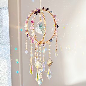 Crystal Sun Catcher Manufacturer - Quality Custom Fluorite Obsidian